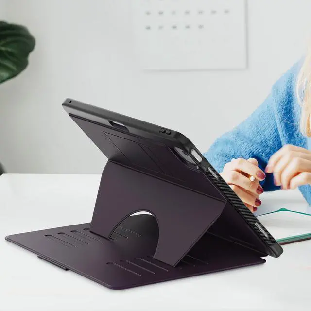 Alt view image 7 of 7 - BONAEVER Case For iPad Air 13 inch M3 2025 M2 2024 A3268 A3269 A3271 A2898 A2899 A2900, Smart Magnetic Auto Sleep Shockproof Cover with Multi-Angles Stand, Pen Holder, Card Slot Purple