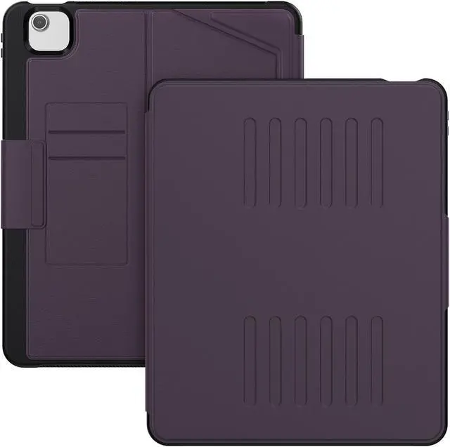 Alt view image 5 of 7 - BONAEVER Case For iPad Air 13 inch M3 2025 M2 2024 A3268 A3269 A3271 A2898 A2899 A2900, Smart Magnetic Auto Sleep Shockproof Cover with Multi-Angles Stand, Pen Holder, Card Slot Purple