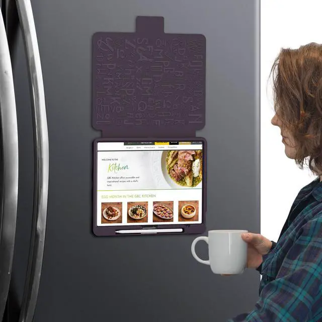 Alt view image 3 of 7 - BONAEVER Case For iPad Air 13 inch M3 2025 M2 2024 A3268 A3269 A3271 A2898 A2899 A2900, Smart Magnetic Auto Sleep Shockproof Cover with Multi-Angles Stand, Pen Holder, Card Slot Purple