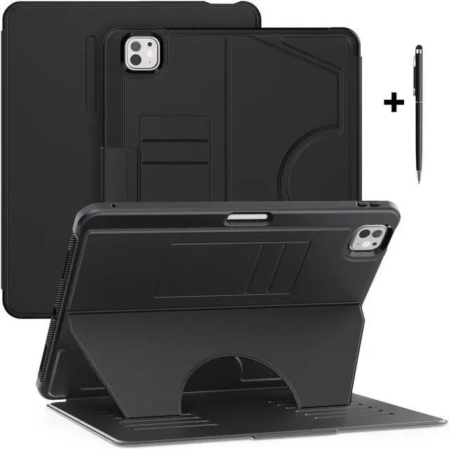 Main image of BONAEVER Case For iPad Pro 13 inch M4 2024 7th Generation A2925 A2926 A3007, Smart Magnetic Auto Sleep Shockproof Cover with Multi-Angles Stand, Pen Holder, Card Slot