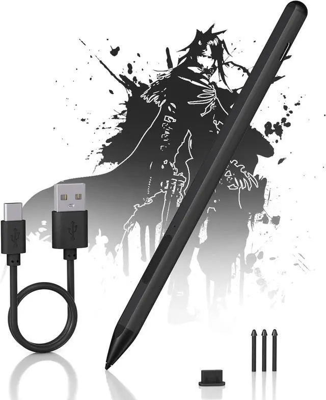 Main image of BONAEVER Surface Pen Stylus for Microsoft Surface Pro,4096 Pressure Sensitivity,USB-C Charging,Erasing Function,Magnetic Attraction for Windows Surface Pro 11/10/9/8/7/6/5/4/3/X,Surface Go/Book/Studio