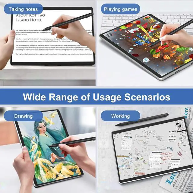 Alt view image 4 of 7 - BONAEVER Surface Pen Stylus for Microsoft Surface Pro,4096 Pressure Sensitivity,USB-C Charging,Erasing Function,Magnetic Attraction for Windows Surface Pro 11/10/9/8/7/6/5/4/3/X,Surface Go/Book/Studio