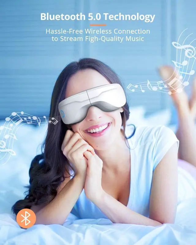 Alt view image 3 of 7 - BONAEVER Eye Massager with Heat, Heated Eye Mask with Bluetooth Music, Face Massager, Eye Care Gift for Women, Eye Mask for Relax Eye, Reduce Eye Strain, Gifts for Mom/Dad