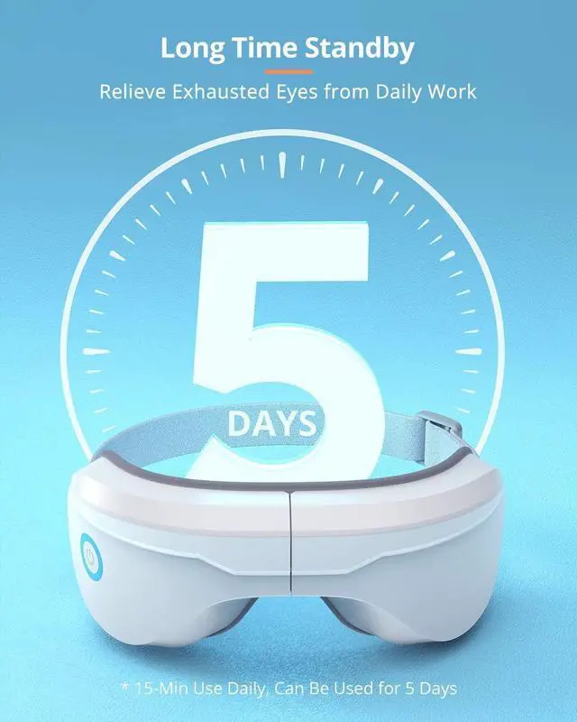 Alt view image 4 of 7 - BONAEVER Eye Massager with Heat, Heated Eye Mask with Bluetooth Music, Face Massager, Eye Care Gift for Women, Eye Mask for Relax Eye, Reduce Eye Strain, Gifts for Mom/Dad