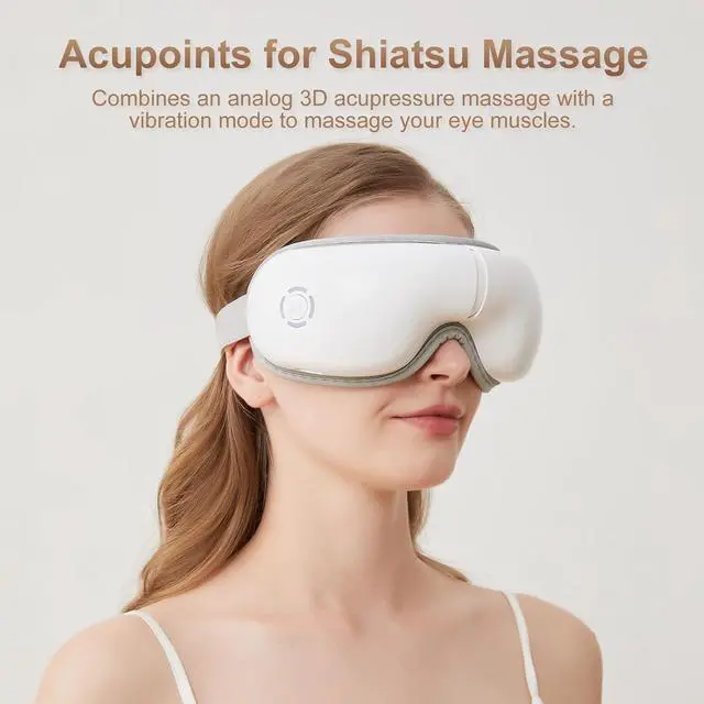 Alt view image 5 of 7 - BONAEVER Eye Massager with Heat, Heated Eye Mask with Bluetooth Music, Massages Eye Muscles, Eye Care Gift with 5 Massage Modes and 180° Folding Design, Gifts for Friend, Mom and Dad