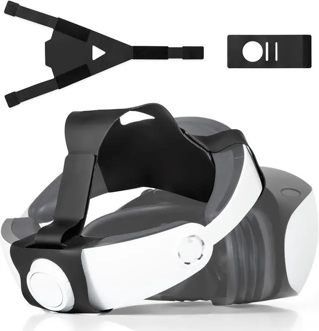 Main image of BONAEVER Adjustable PU Head Strap for PS VR2, Headset Strap for PS VR2, Upgrade Headset Accessories for PlayStation VR2 with Ergonomic Design Including Head Strap and Fixed Strap