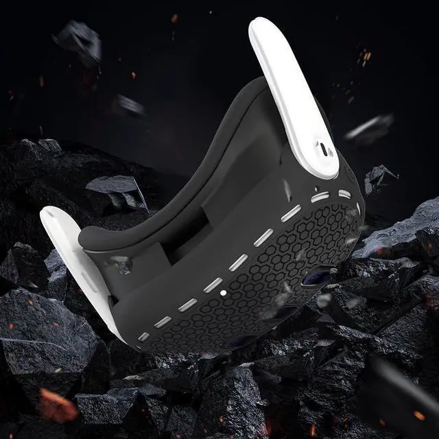 Alt view image 6 of 7 - BONAEVER Protective Cover Set Compatible with Meta Quest 3 for Oculus Quest 3 Silicone VR Accessories Protective Cover, VR Headset Shell Cover, Controller Grips Cover, VR Silicone Face Pad Cover