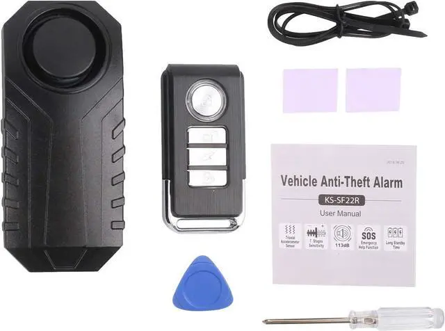 Alt view image 7 of 7 - BONAEVER Bike Alarm Remote Motion Sensor System, Motorcycle Alarm with Remote, 110dB Loud Anti Theft Bicycle Alarm, Wireless Waterproof Vibration Alarm Security for Vehicle&Car&Trailer