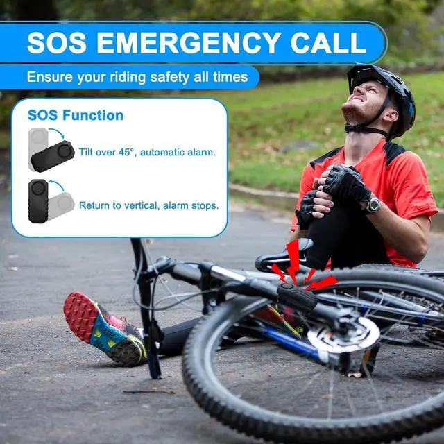 Alt view image 6 of 7 - BONAEVER Bike Alarm Remote Motion Sensor System, Motorcycle Alarm with Remote, 110dB Loud Anti Theft Bicycle Alarm, Wireless Waterproof Vibration Alarm Security for Vehicle&Car&Trailer