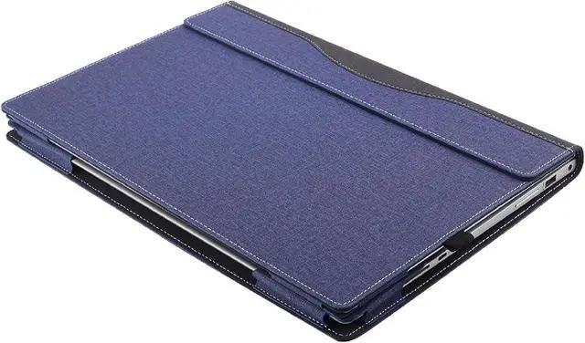 Alt view image 5 of 7 - BONAEVER Case Cover for 14 inch HP Laptop 14-ep 14t-ep 14z-em 14-em & Hp Pavilion Laptop 14-dv 14-ec 14z-ec, PU Leather Notebook PC Sleeve Protective Bag Accessory Blue