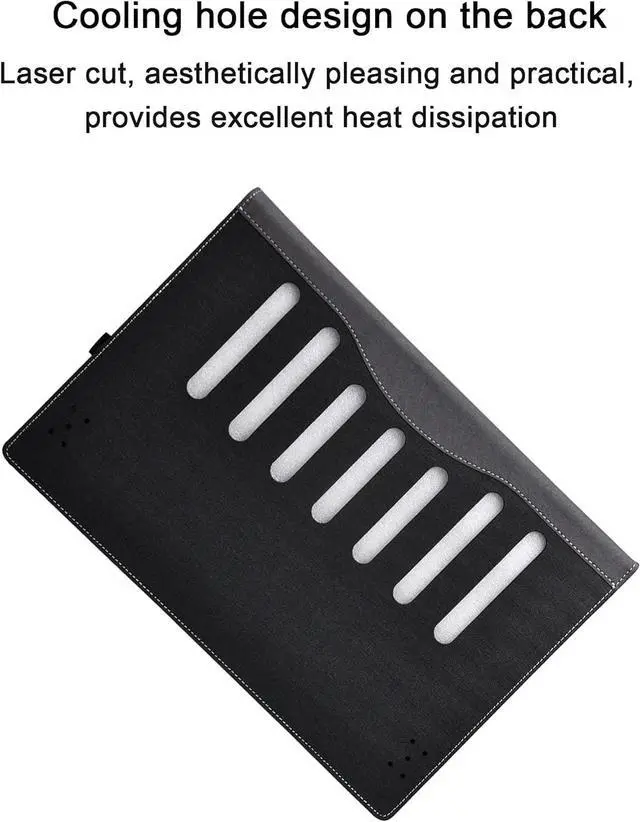 Alt view image 6 of 7 - BONAEVER Laptop Case Cover for HP Envy x360 2-in-1 Laptop 16-ad 16z-ad 16-ac 16t-ac & for HP Zbook Firefly 16 Inch G11,Separable PU Leather Protective Bag Accessories with Thermal Vent