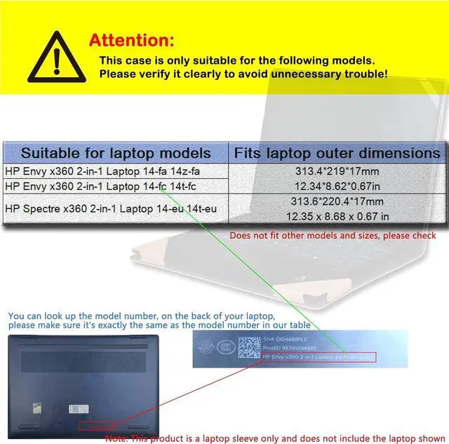 Alt view image 2 of 7 - BONAEVER Cover Case for HP Envy x360 2-in-1 Laptop 14-FA 14z-FA & 14-fc 14t-fc &for HP Spectre x360 14-EU 14t-EU,PU Leather Protective Sleeve with Foldable Cooling Bracket Blue