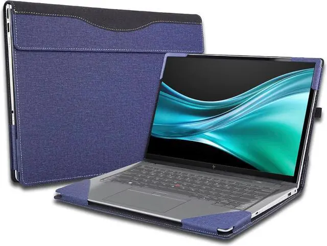 Main image of BONAEVER Laptop Case Cover for 14 inch HP EliteBook 840 845 G9 G10 G11 & for HP Elite x360 1040 G9 G10 &for ZBook Firefly G9 G10 G11,Notebook PC Sleeve PU Leather Protective Bag Accessories Blue