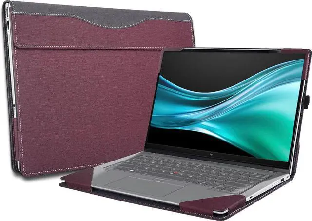 Main image of BONAEVER Laptop Case Cover for 14 inch HP EliteBook 840 845 G9 G10 G11 & for HP Elite x360 1040 G9 G10 &for ZBook Firefly G9 G10 G11,Notebook PC Sleeve PU Leather Protective Bag Accessories Coffee