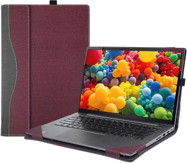 Main image of BONAEVER Laptop Case Cover for 16 inch Lenovo ThinkPad P1 Gen 6 Gen 5 Gen 4,Detachable PU leather Notebook PC Sleeve Protective Bag with Pen Holder Coffee