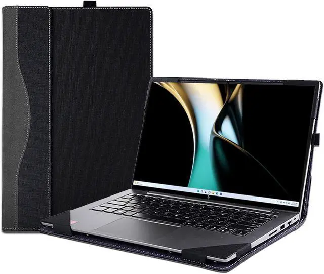 Main image of BONAEVER Case Cover for 16 inch HP Spectre x360 2-in-1 Laptop 16-aa 16t-aa Sleeve,Separable PU Leather Notebook PC Protective Bag Accessories