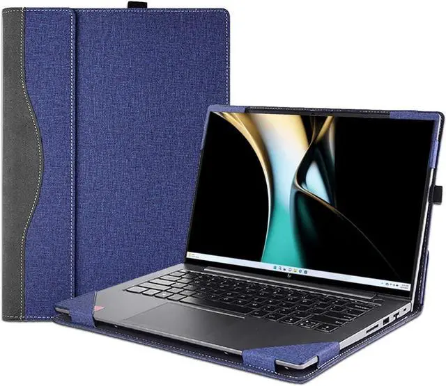 Main image of BONAEVER Case Cover for 16 inch HP Spectre x360 2-in-1 Laptop 16-aa 16t-aa Sleeve,Separable PU Leather Notebook PC Protective Bag Accessories Blue