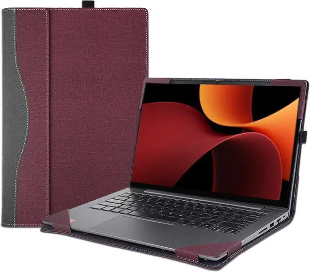 Main image of BONAEVER Laptop Cover Case for 16 inch Lenovo IdeaPad Slim 5 16AHP9 16IMH9 16IRU9 & for Lenovo IdeaPad Pro 5 16AHP9 16IMH9 Sleeve,PU Material Detachable Notebook PC Protective Bag Accessories Coffee