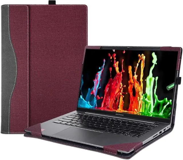 Main image of BONAEVER Cover Case for 15.6 inch ASUS VivoBook Pro 15 OLED Laptop& for Vivobook 15X /S15 Series & for ASUS X515 M515 D515 F515,Detachable PU Leather Protective Sleeve Bag Accessories Coffee