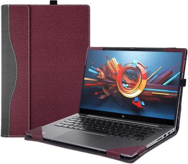 Main image of BONAEVER Laptop Case Cover for 17.3 inch HP Envy Laptop 17-da 17t-da 2024 & Asus Zenbook pro 17 UM6702,PU Leather Protective Sleeve Shell Bag with Pen Holder and Heat Dissipation Hole Coffee