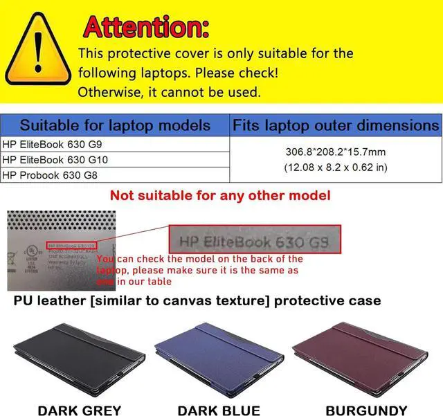 Alt view image 2 of 7 - BONAEVER Laptop Case Cover for 13.3 inch HP EliteBook 630 G9 G10 & for HP Probook 630 G8 Notebook PC Sleeve,Detachable PU Leather Protective Bag Accessory Coffee