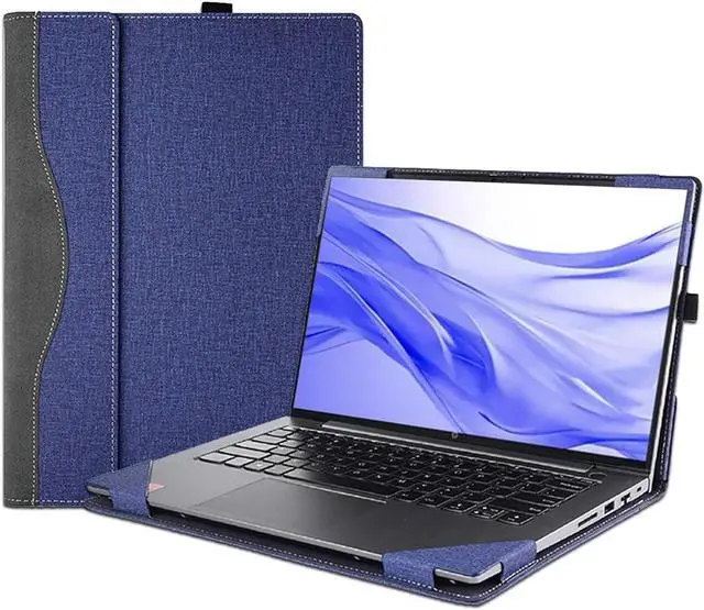 Main image of BONAEVER Laptop Cover for 16 inch HP EliteBook 860/865 G11 & EliteBook 660/665 G11 & for HP ProBook 460/465 G11 Case,Separable PU Leather Protective Sleeve Bag Accessories with Pencil Holder Blue