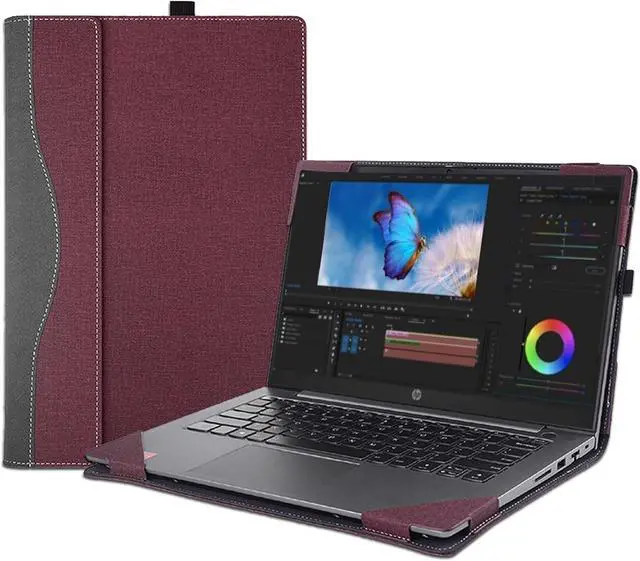 Main image of BONAEVER Laptop Cover Case for HP ProBook 440 14 inch G10 G9 G8 Notebook PC & for HP Probook 445 G8 G9 G10 & for HP ProBook 640 G8 Sleeve,Detachable PU Leather Case Bag Accessories with Pencil Holder