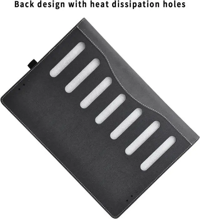Alt view image 5 of 7 - BONAEVER Laptop Cover Case for 16 inch Lenovo ThinkPad E16 Gen 2 2024 / Lenovo ThinkPad E16 Gen 1 2023, PU Leather Protective Shell Detachable Sleeve Accessory with Pencil Holder