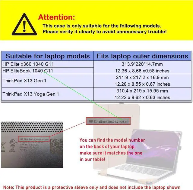 Alt view image 2 of 7 - BONAEVER Laptop Case Cover for HP Elite x360 1040 G11 and EliteBook 1040 14 inch G11 & Lenovo ThinkPad X13 Yoga Gen 1, Notebook PC Protective Sleeve Bag with Tri-Fold Cooling Stand, Pencil Holder Blue