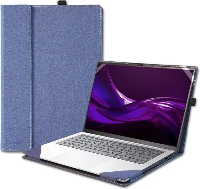 Main image of BONAEVER Laptop Case Cover for HP Elite x360 1040 G11 and EliteBook 1040 14 inch G11 & Lenovo ThinkPad X13 Yoga Gen 1, Notebook PC Protective Sleeve Bag with Tri-Fold Cooling Stand, Pencil Holder Blue