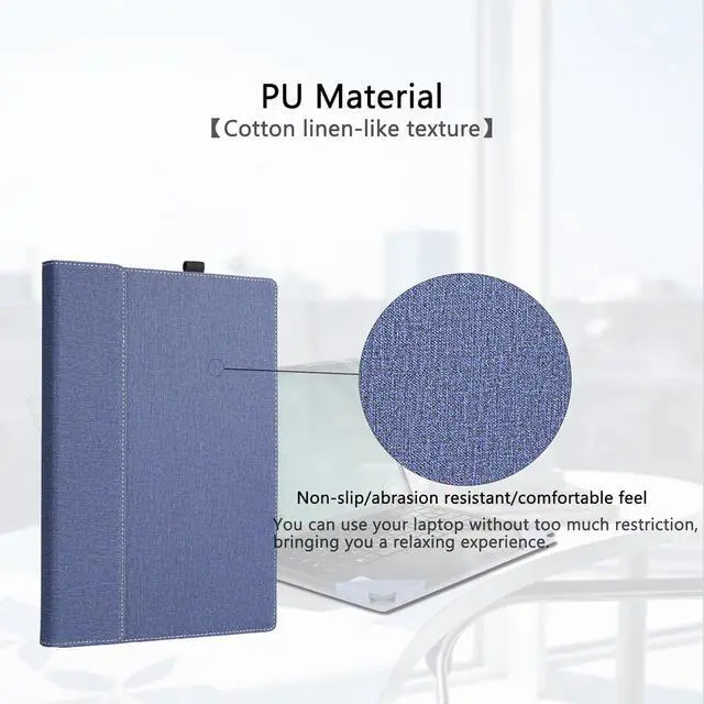 Alt view image 6 of 7 - BONAEVER Laptop Case Cover for HP Elite x360 1040 G11 and EliteBook 1040 14 inch G11 & Lenovo ThinkPad X13 Yoga Gen 1, Notebook PC Protective Sleeve Bag with Tri-Fold Cooling Stand, Pencil Holder Blue