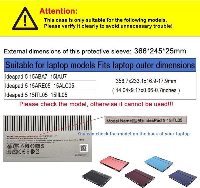 Alt view image 2 of 7 - BONAEVER Laptop Cover Case for 15.6 inch Lenovo Ideapad 5 15ABA7 15IAU7 & for Ideapad 5 15ARE05 15ALC05 15ITL05 15IIL05, Detachable PU Leather Protective Shell Laptop Sleeve Accessory with Pencil Hold