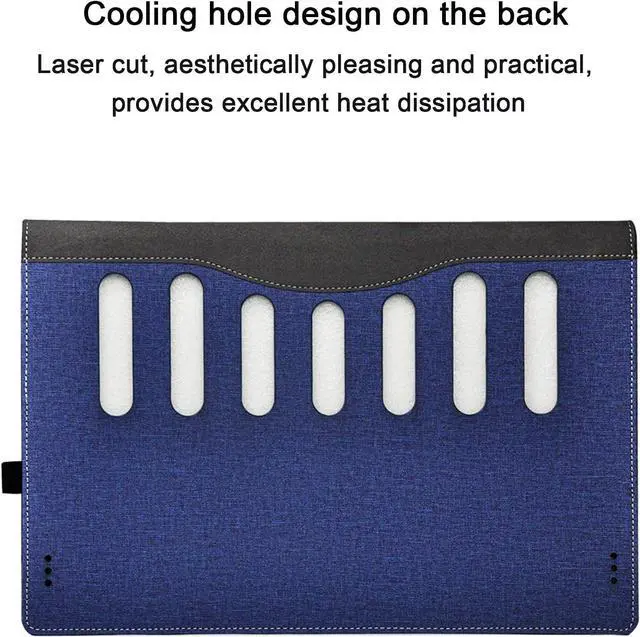 Alt view image 4 of 7 - BONAEVER Laptop Cover Case for 15.6 inch HP Probook 450 G8 G9 G10 & HP Probook 455 G8 G9 G10 & HP ProBook 650 G8 Sleeve, Separable PU Leather Protective Sleeve Accessories with Pencil Holder Blue