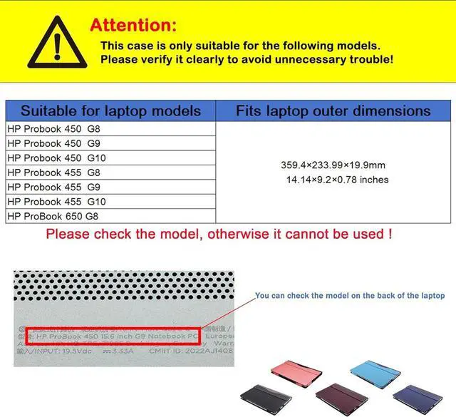 Alt view image 2 of 7 - BONAEVER Laptop Cover Case for 15.6 inch HP Probook 450 G8 G9 G10 & HP Probook 455 G8 G9 G10 & HP ProBook 650 G8 Sleeve, Separable PU Leather Protective Sleeve Accessories with Pencil Holder Blue