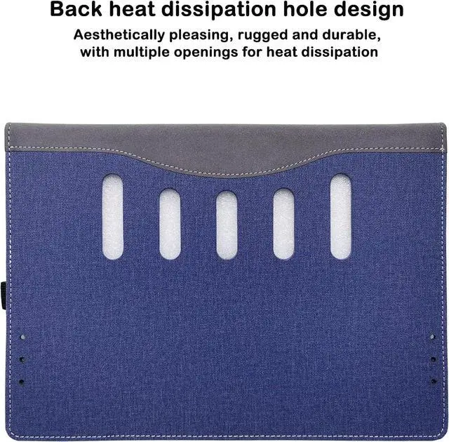 Alt view image 5 of 7 - BONAEVER Laptop Case Cover for 13.3 inch Dell Inspiron 13 5330 5320 5310 & Dell Vostro 13 5320 5310 Notebook Sleeve, Detachable PU Leather Protective Shell Bag Accessories with Pencil Holder Blue