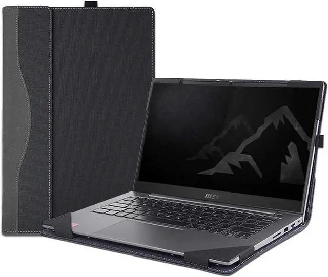 Main image of BONAEVER Cover Case for 13.4 inch MSI Summit E13 Flip Evo A11MT & A12MT & A13MT Laptop,PU Leather Protective Sleeve Notebook PC Bag Accessories with Pen Holder