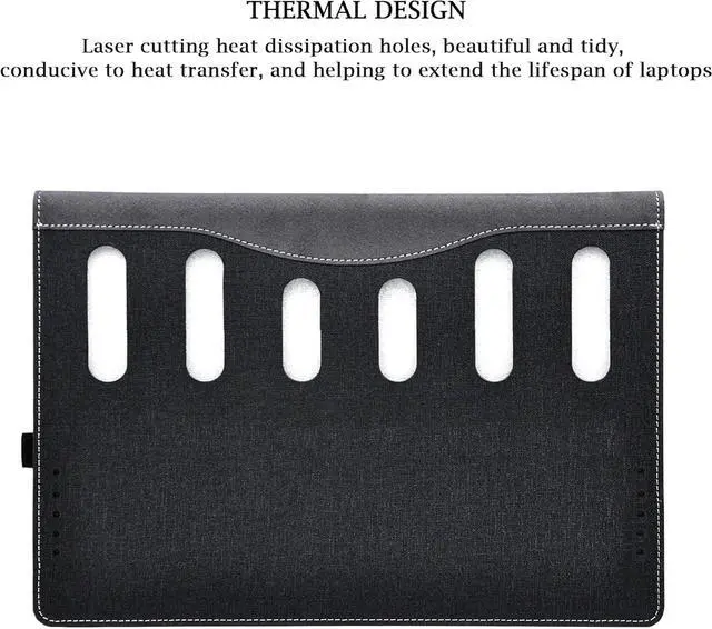 Alt view image 5 of 7 - BONAEVER Cover Case for 13.4 inch MSI Summit E13 Flip Evo A11MT & A12MT & A13MT Laptop,PU Leather Protective Sleeve Notebook PC Bag Accessories with Pen Holder