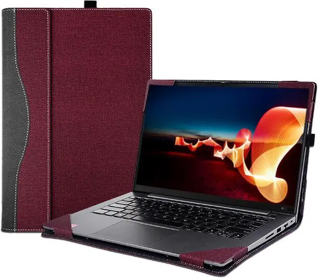 Main image of BONAEVER Laptop Cover Case for 14 inch Lenovo Thinkpad X1 Carbon Gen 9 Gen 10 Gen 11 [not for Gen12] / Lenovo Thinkpad X1 Yoga Gen 6 Gen 7 Gen 8, PU leather Separable Protective Sleeve bag Accessories