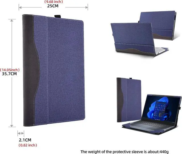 Alt view image 3 of 7 - BONAEVERLaptop Case Compatible for dell inspiron 16 5620 5625 7610 7620 7630 7635 vostro 16 5630 & IdeaPad Slim Flex 5 Pro Cover Protector Skin Sleeve Pouch Blue
