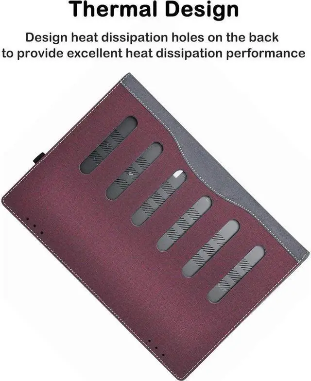 Alt view image 3 of 7 - BONAEVER Laptop Case Compatible for HP Spectre x360 14-ef 14-ef000 14-ea 14-ea000 14t-ea Cover Protector Skin Sleeve Notebook 14ea Pouch Wine Red