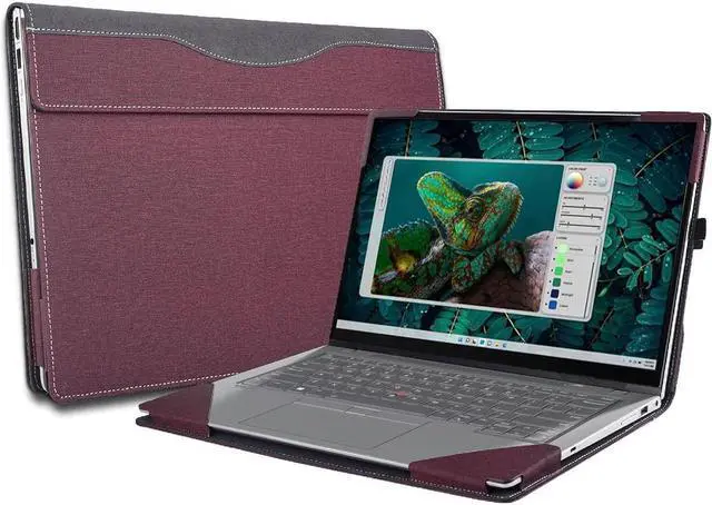 Main image of BONAEVER Laptop Cover for Lenovo Yoga 7 9 14IAP7 14IAL7 14IRP8 ThinkPad P14s T14S Gen 3 Ins 7420 7425 7430 5420 5425 VivoBook Pro 14X OLED N7400 M7400 Protector Case 14c Sleeve Wine Red