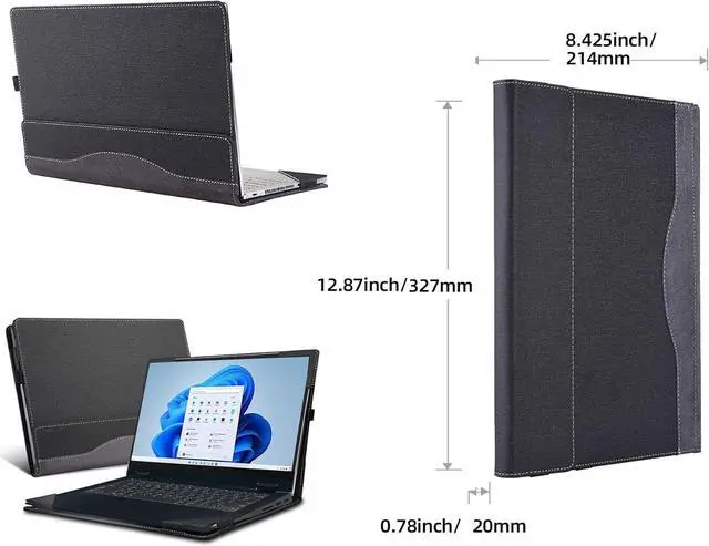 Alt view image 3 of 7 - BONAEVER Laptop Case for Lenovo IdeaPad Flex 5 VivoBook F413 /X413/ K413/ M413/ D413/ F415/ X415 /S415 Latitude 5410/5400/5401 Pavilion 14-ec 14-dv ThinkBook14 Gen 2/3 14 inch Case (14inch, Grey)