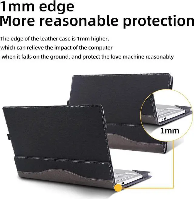 Alt view image 6 of 7 - BONAEVER Laptop Cover for Lenovo ThinkPad T16 Gen 2 Business Laptop 16" ThinkPad T16 | ThinkPad P16s Gen 2 | PU Leather Notebook Sleeve Detachable Protective Bag Shell