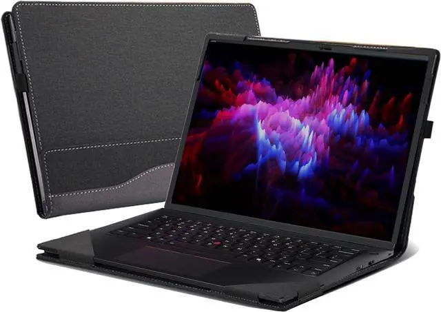 Main image of BONAEVER Laptop Cover for Lenovo ThinkPad P14s Gen 5 14 inch All Inclusive Drop Case 14" PU Leather Inside Pocket Cover