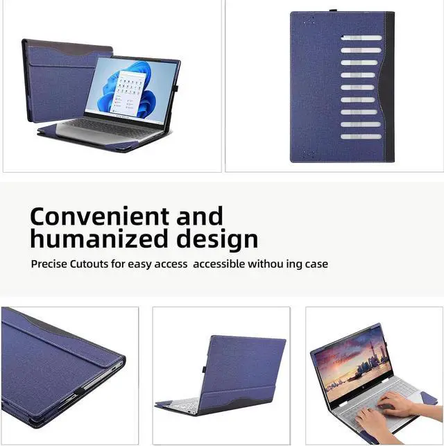 Alt view image 5 of 7 - BONAEVER Laptop Case for Lenovo Yoga 7i 16 inches /15z-ds100/15-cn/15-dr1007TX/15-cp0053cl/15.6 inch Laptop Detachable Case Blue