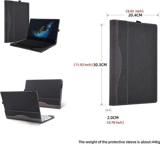 Alt view image 5 of 7 - BONAEVER Laptop Cover for Samsung Galaxy Book 2 360 |Book 2 Pro 360|Book 2 pro 360 | Book 3 360|Chromebook 13 XE930QCA/Book Flex 13.3 NP930QCG PU Detachable Case