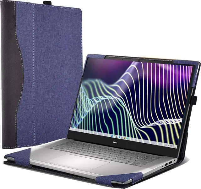 Main image of BONAEVER Laptop Case for 16 inch Dell Latitude 7000 7640 Laptop (2023) | Latitude 7650 Laptop16" Notebook Laptop PU Leather Detachable Protective Cover with Pencil Holder Blue