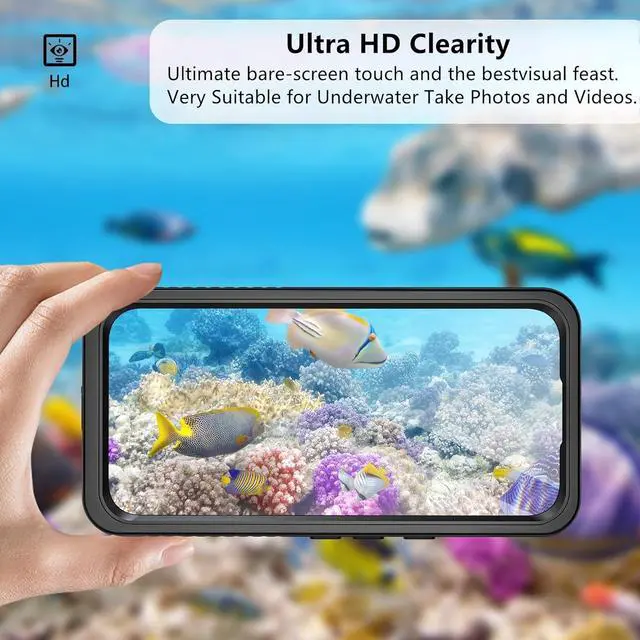 Alt view image 3 of 7 - BONAEVER Pixel 9 Waterproof  Case, Waterproof & Shockproof Protection Phone Cover for Google Pixel 9, Full Coverage with Screen Protector,Wireless Charging Compatible, Slim Design, Black