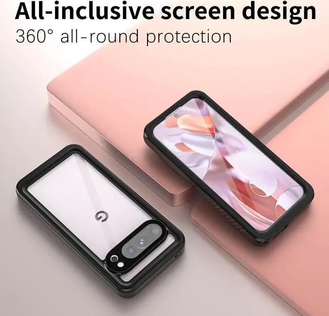 Alt view image 5 of 7 - BONAEVER for Google Pixel 9 Pro Case Waterproof IP68 Certified Dustproof Shockproof Built-in Screen Protector Full Body Case for Google Pixel 9 Pro 6.3" 2024