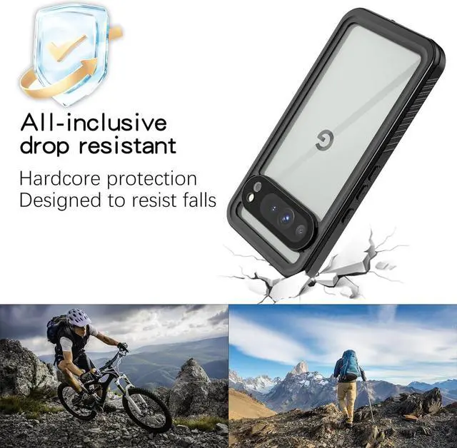 Alt view image 2 of 7 - BONAEVER for Google Pixel 9 Pro XL Case Waterproof IP68 Certified Dustproof Shockproof Built-in Screen Protector Full Body Case for Google Pixel 9 Pro XL 6.8" 2024